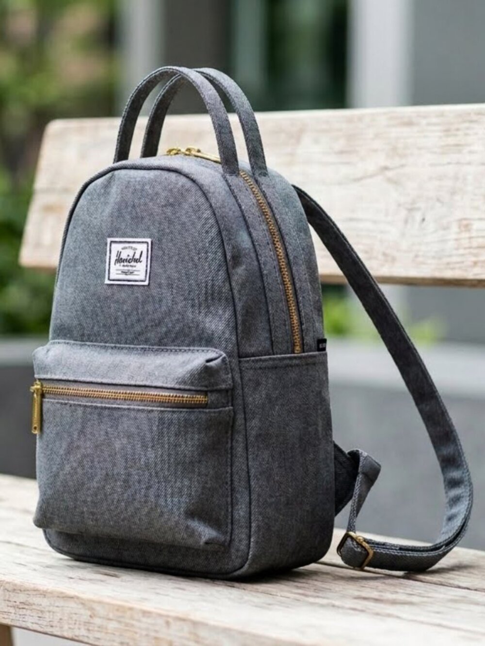 NWOT Herschel Supply Co. Nova Mini Backpack – Grey Denim (New/Never Used)